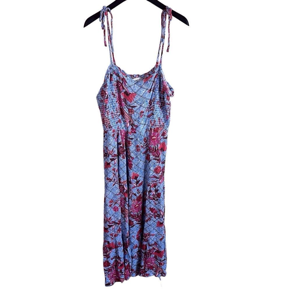 Knox Rose Womens Floral Smocked Maxi Dress Size XXL Flowy Summer Wedding Guest